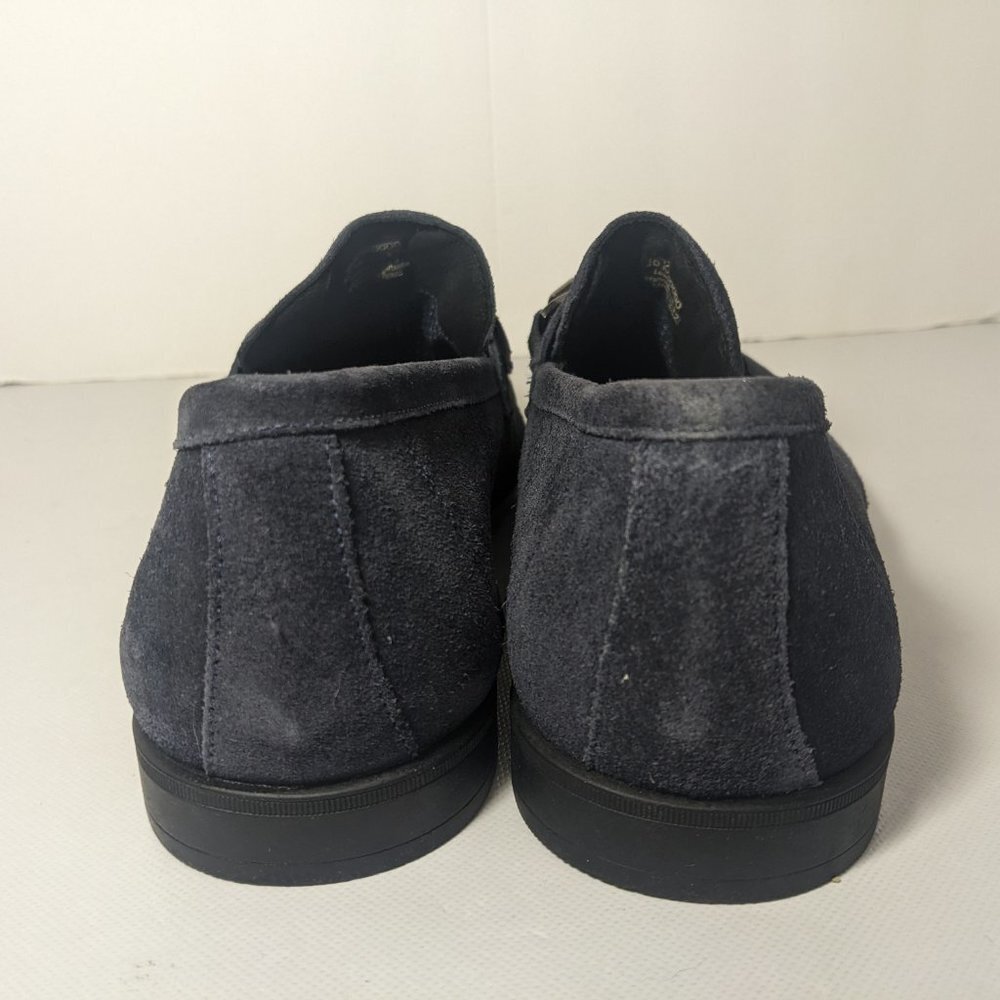 NEW- Men's Section X Shoes Slip-on 602SX0000 (Leather & Manmade) Navy - Picture 4 of 6